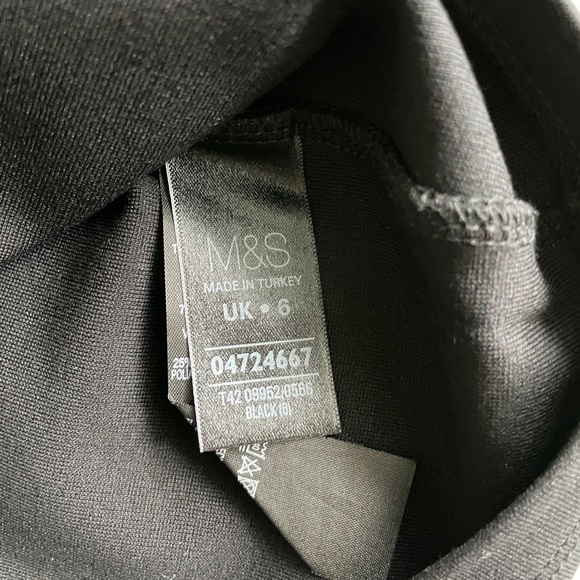 NWT M&S Black Midi Dress - Picture 3 of 5